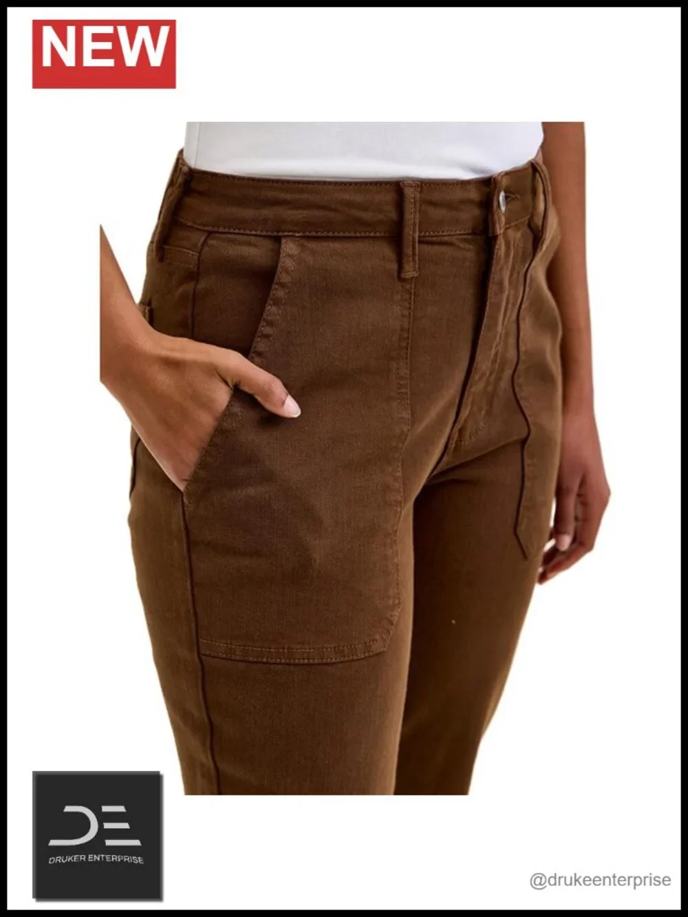 High Waist Slim Straight Leg Jeans with Knee Darts, Stretch Cotton Blend, 28